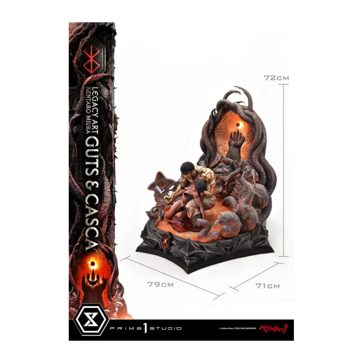 Prime 1 Studio Berserk - Kentaro Miura Legacy Art Berserker GUTS & CASCA 1/6 Scale Statue Bonus Version