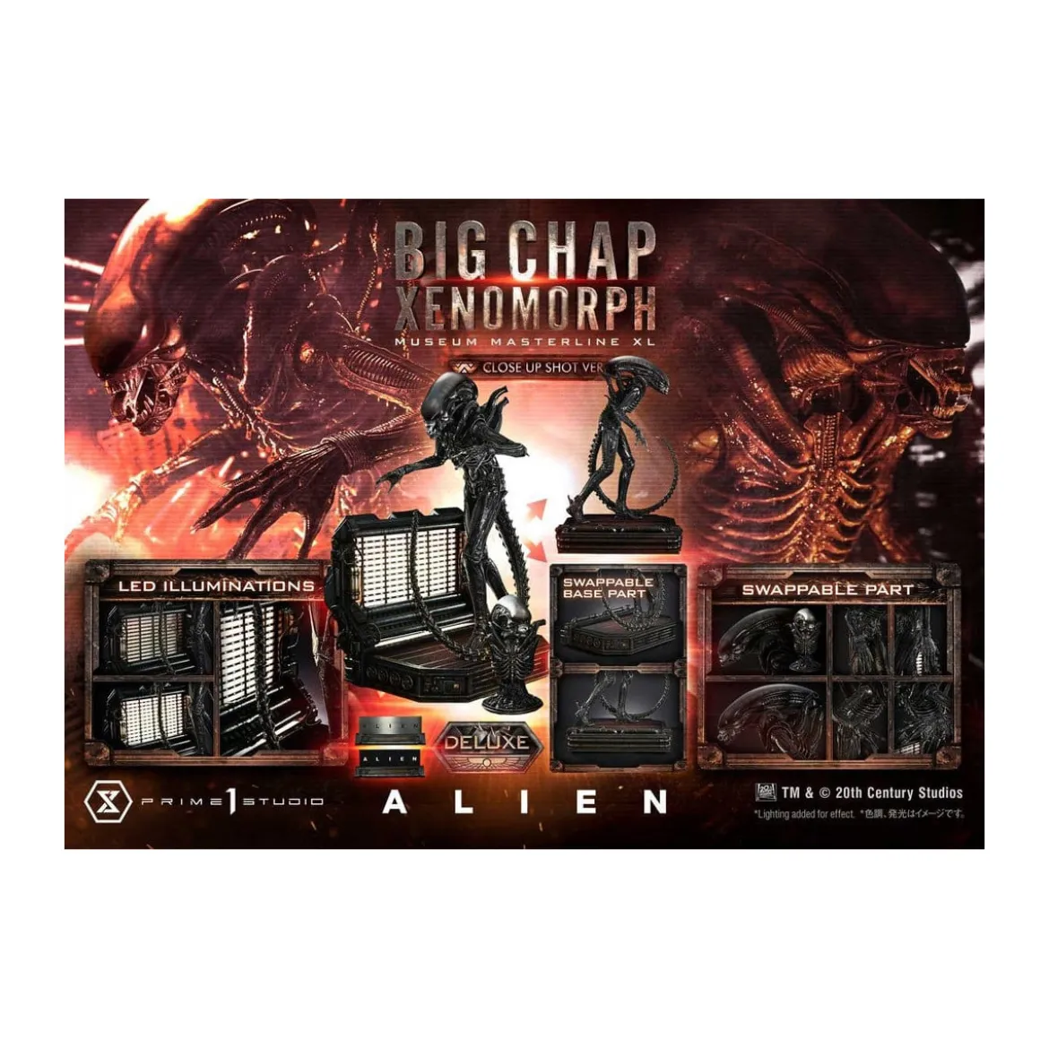 Prime 1 Studio - Big Chap Xenomorph Close Up Shot Ver. DX Bonus Version - Alien (1979) Museum Masterline XL 1/3