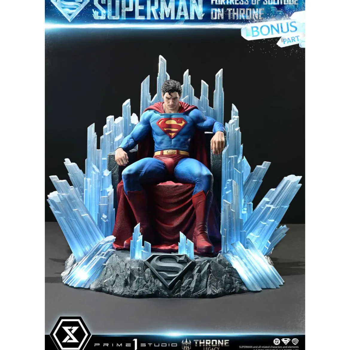 Prime 1 Studio DC Comics Throne Legacy Collection - Superman Fortress of Solitude on Throne Ultimate Bonus Version