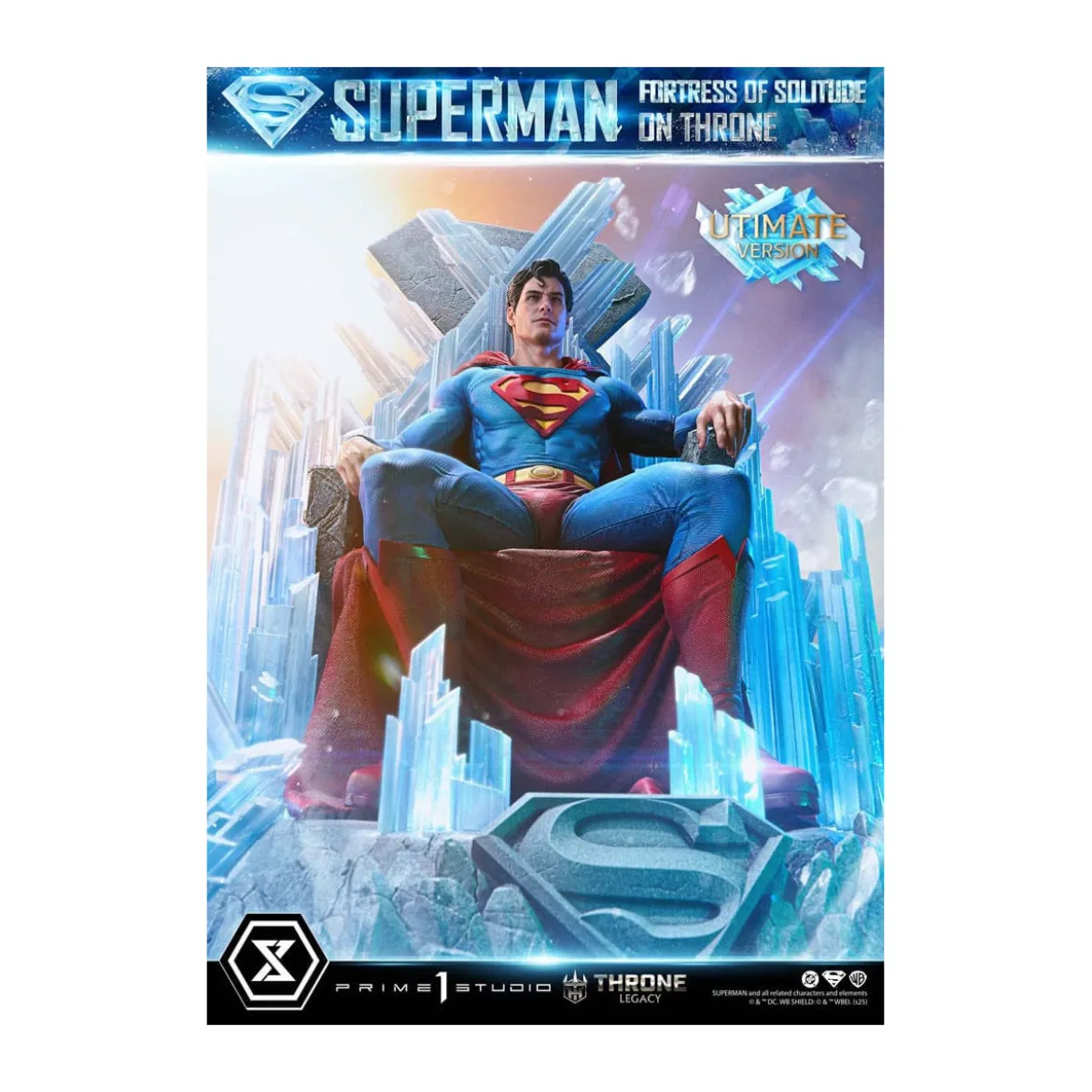 Prime 1 Studio DC Comics Throne Legacy Collection - Superman Fortress of Solitude on Throne Ultimate Bonus Version