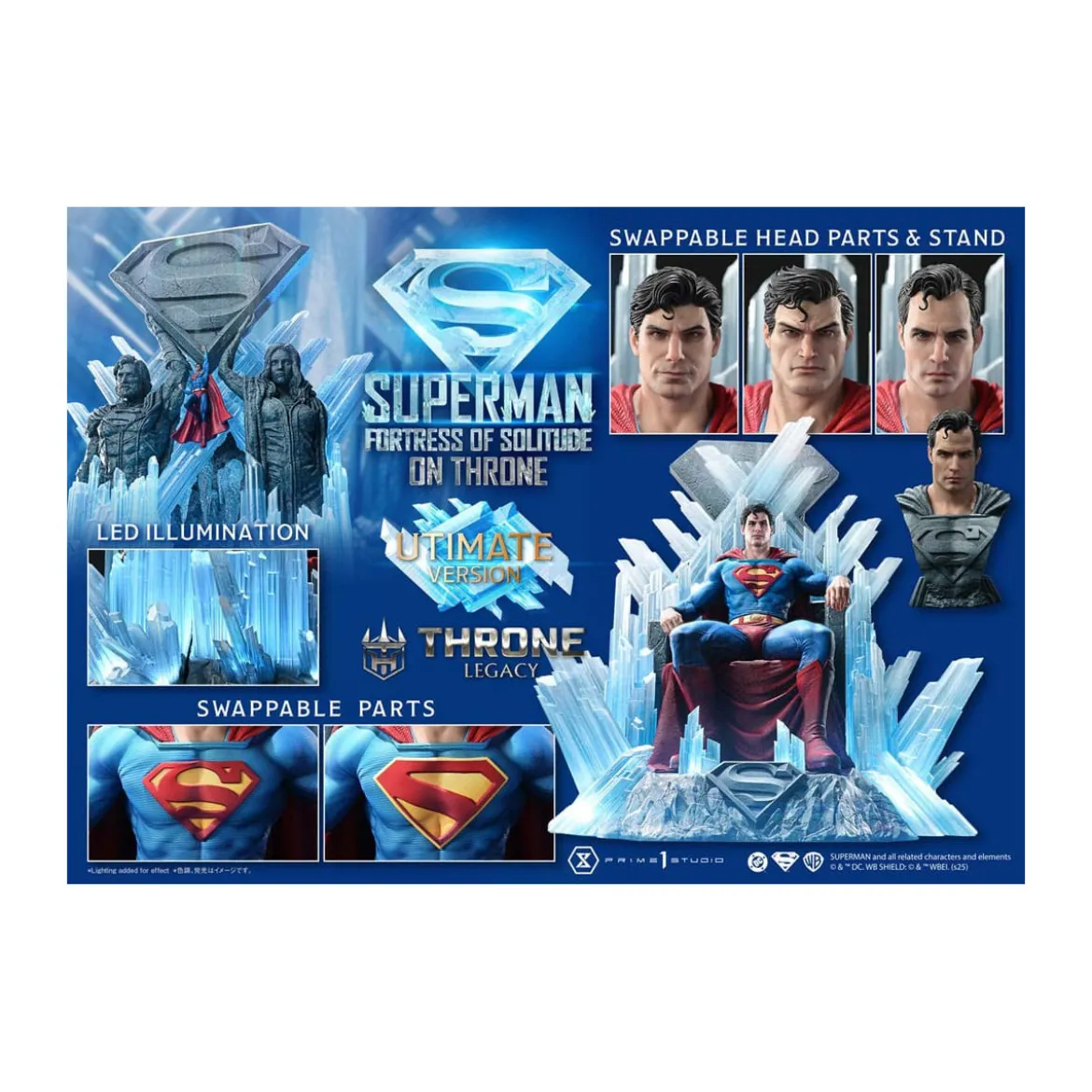 Prime 1 Studio DC Comics Throne Legacy Collection - Superman Fortress of Solitude on Throne Ultimate Version