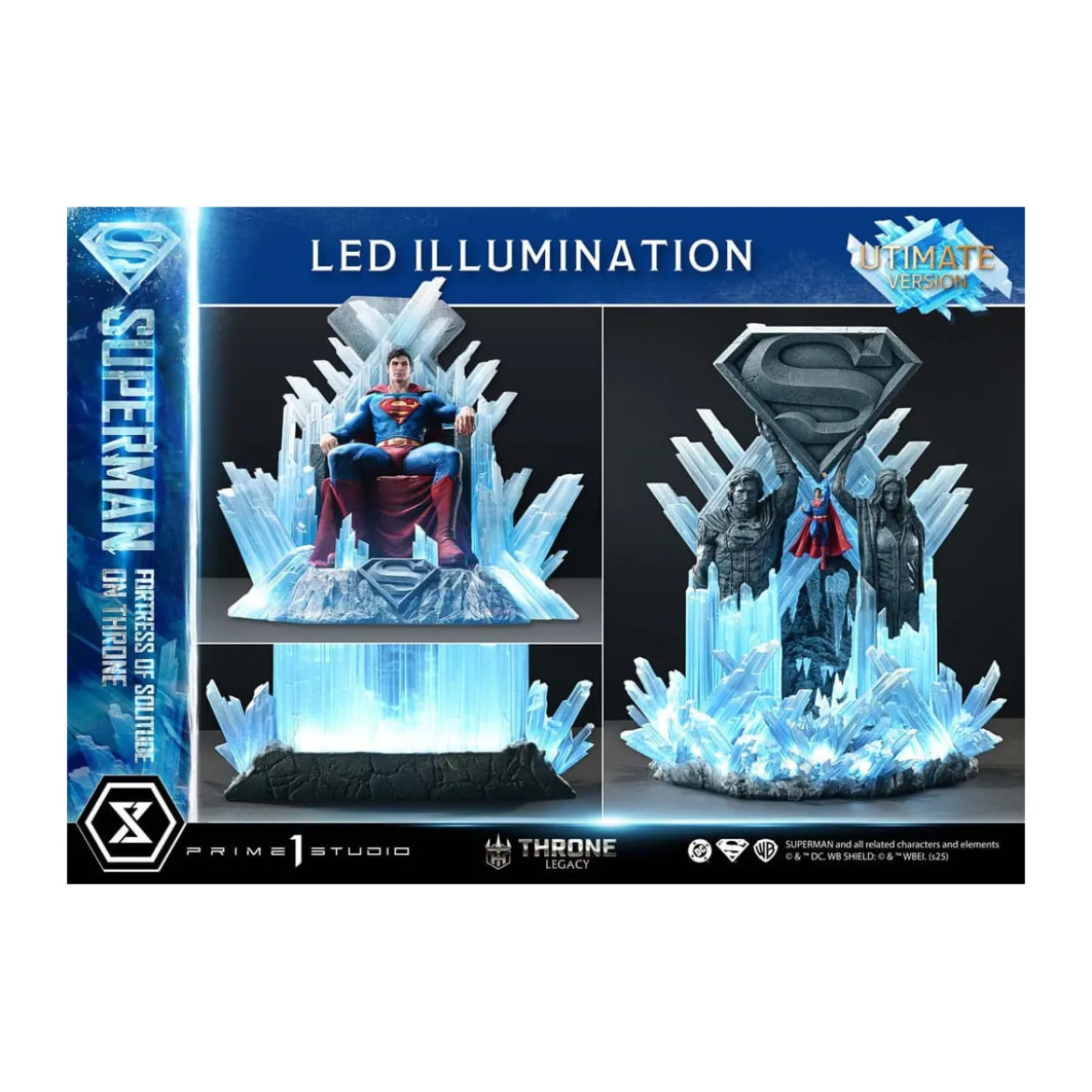 Prime 1 Studio DC Comics Throne Legacy Collection - Superman Fortress of Solitude on Throne Ultimate Version