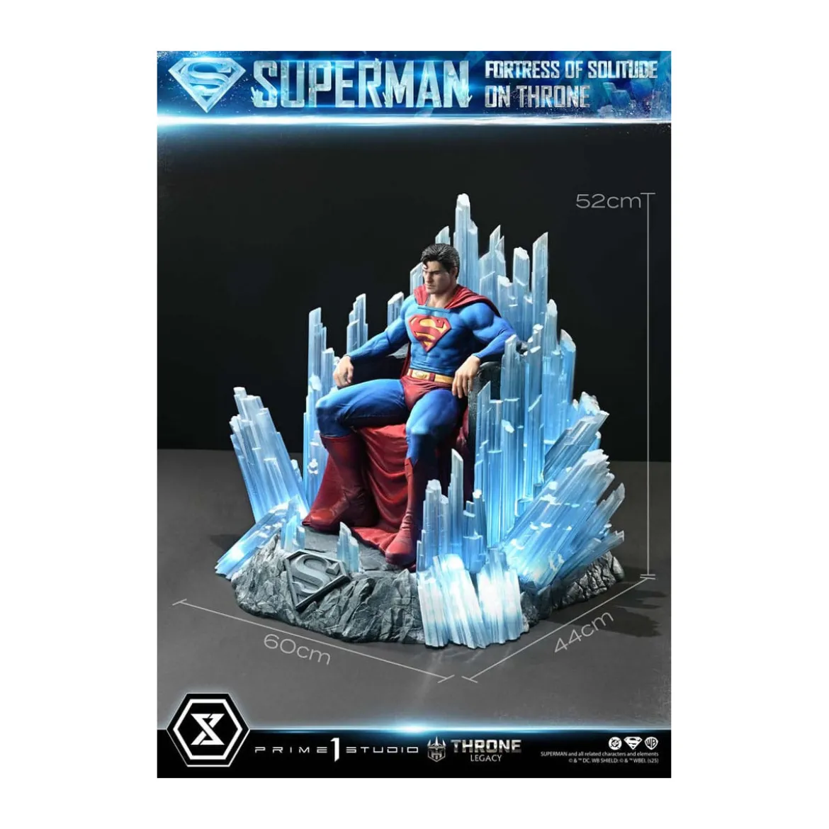 Prime 1 Studio DC Comics Throne Legacy Collection - Superman Fortress of Solitude on Throne (Design by Gabriele Dell'Otto) 1/4
