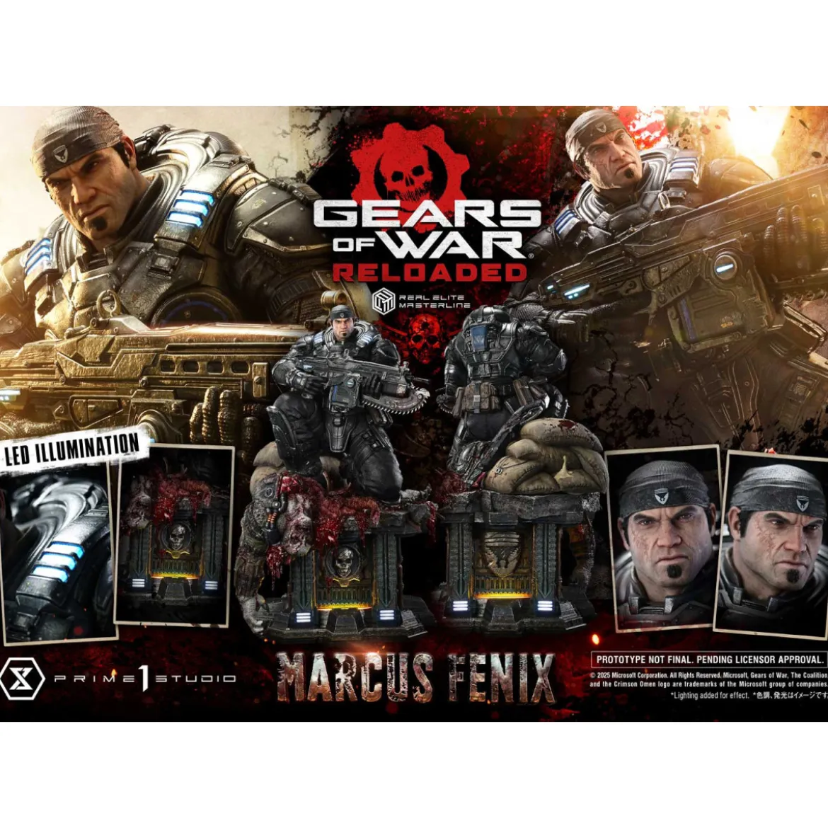 Prime 1 Studio - Gears of War Reloaded - Marcus Fenix - Real Elite Masterline Series 1/3