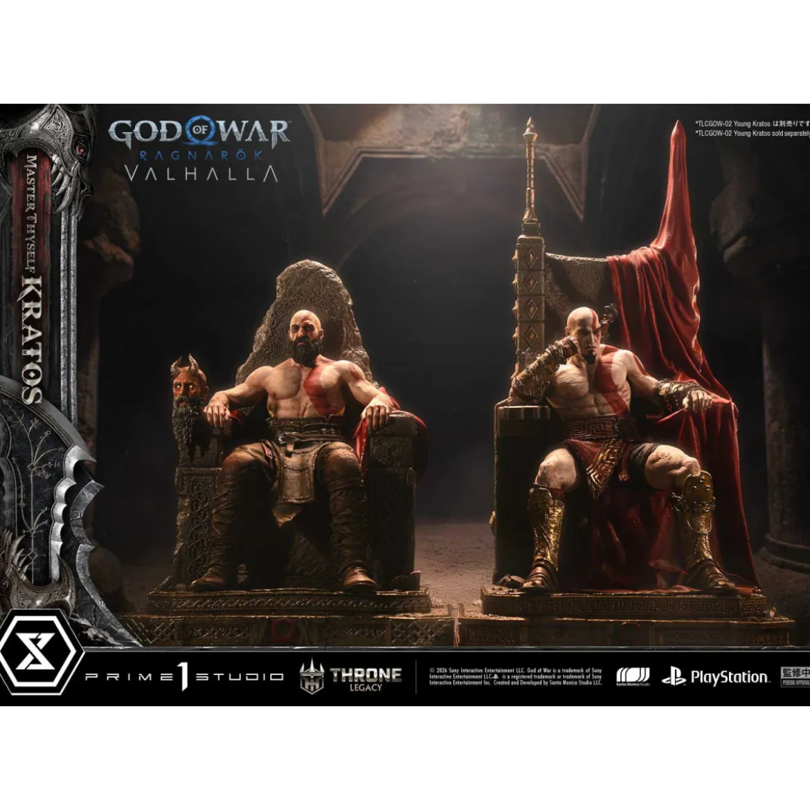 Prime 1 Studio - God of War: Ragnarok Valhalla - MASTER THYSELF KRATOS Bonus Version - Throne Legacy 1/3