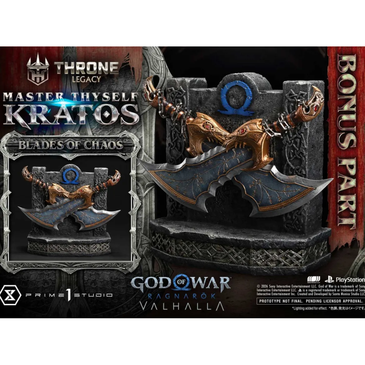 Prime 1 Studio - God of War: Ragnarok Valhalla - MASTER THYSELF KRATOS Bonus Version - Throne Legacy 1/3