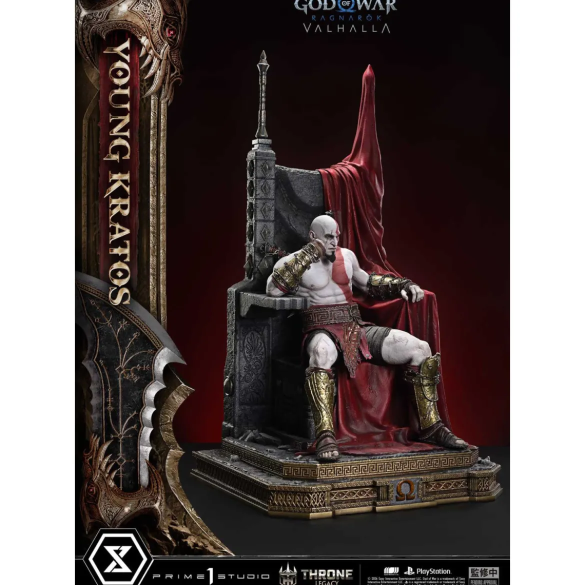 Prime 1 Studio - God of War: Ragnarok Valhalla - YOUNG KRATOS Bonus Version - Throne Legacy 1/3