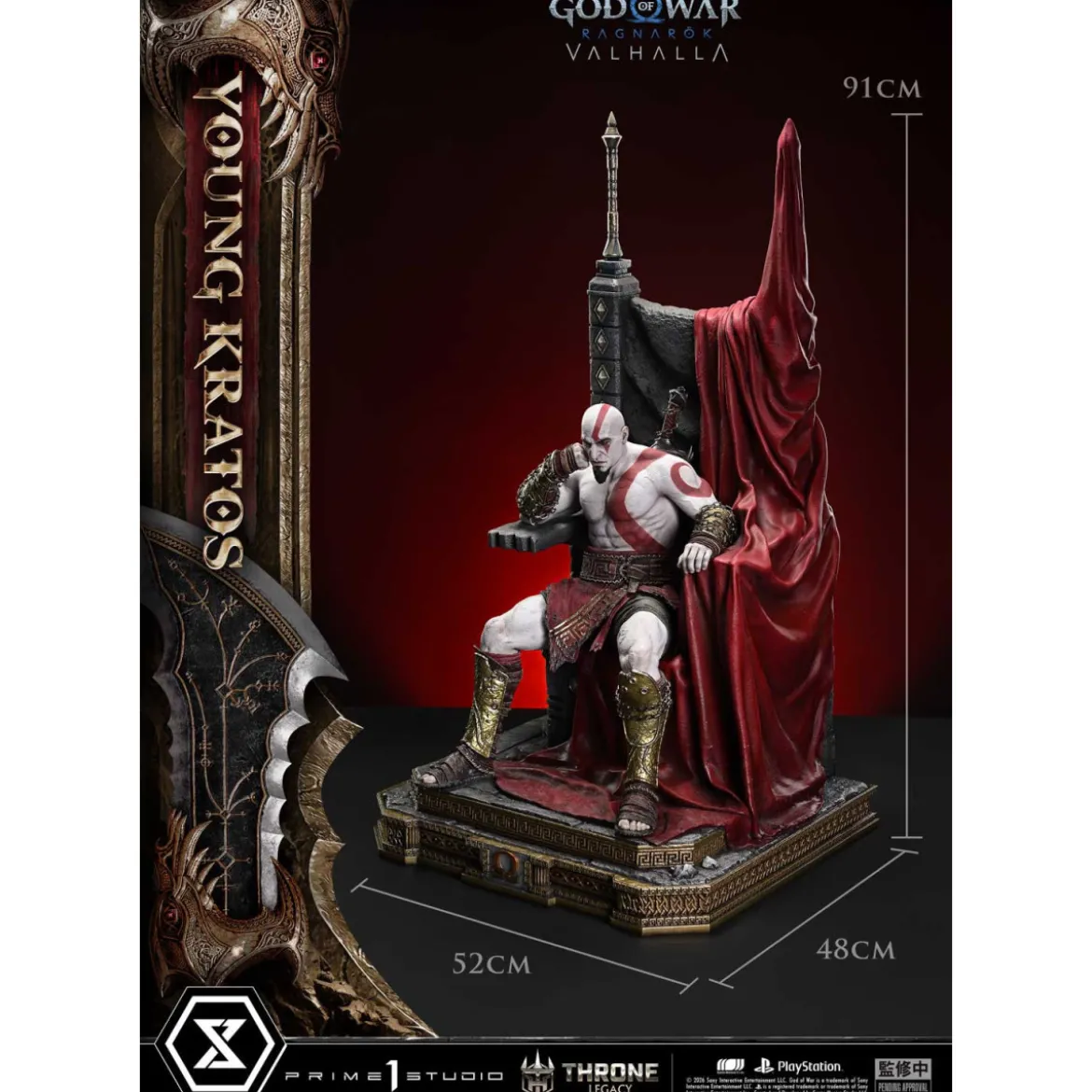 Prime 1 Studio - God of War: Ragnarok Valhalla - YOUNG KRATOS Bonus Version - Throne Legacy 1/3