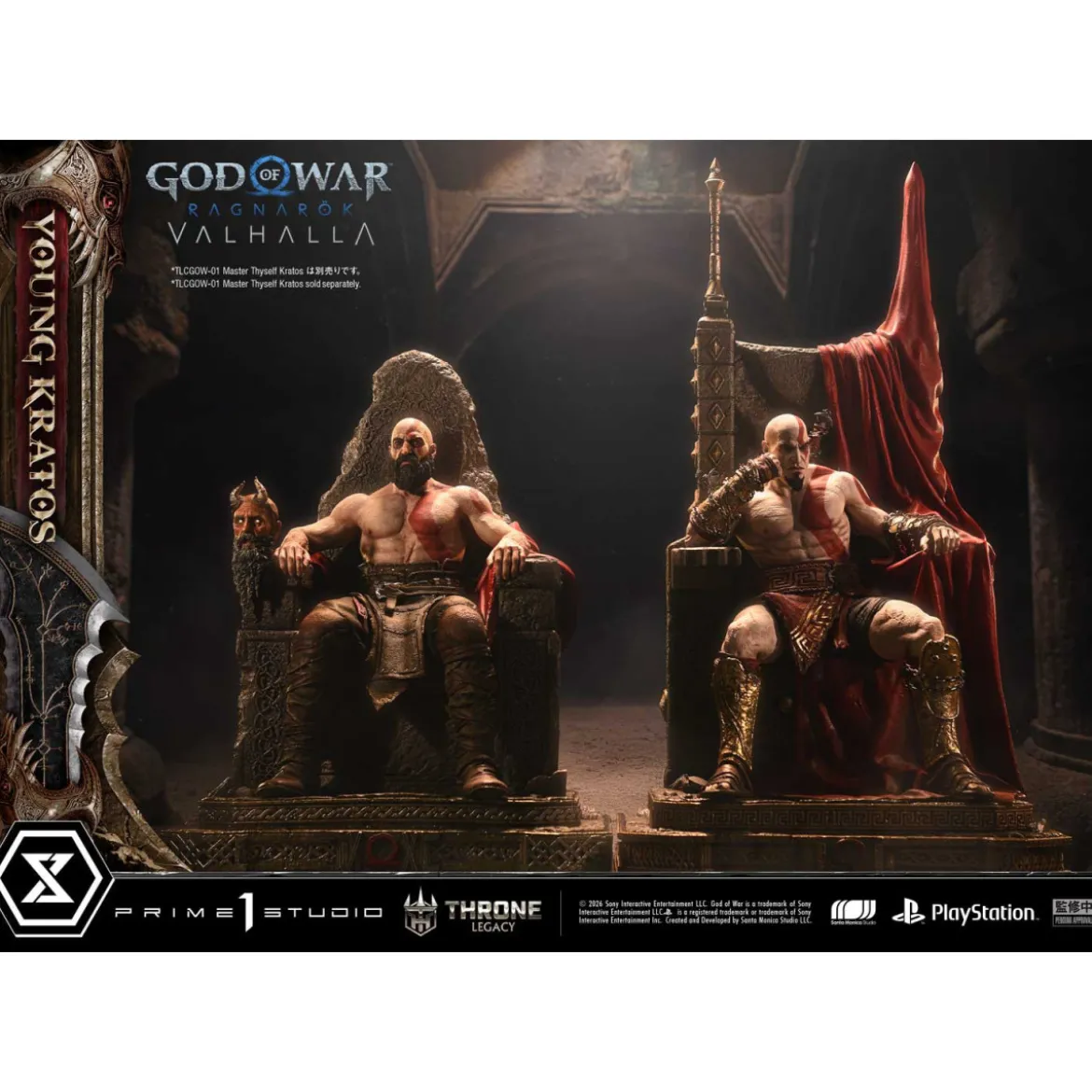 Prime 1 Studio - God of War: Ragnarok Valhalla - YOUNG KRATOS Bonus Version - Throne Legacy 1/3
