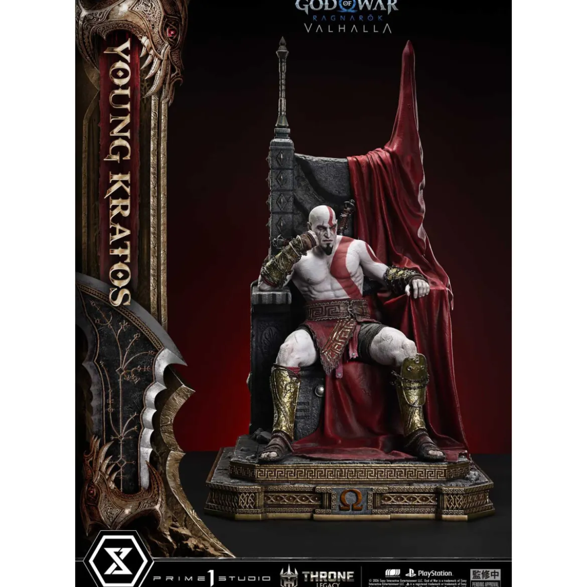 Prime 1 Studio - God of War: Ragnarok Valhalla - YOUNG KRATOS Bonus Version - Throne Legacy 1/3