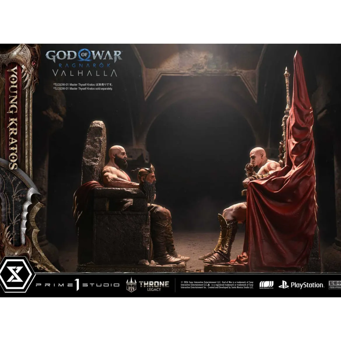 Prime 1 Studio - God of War: Ragnarok Valhalla - YOUNG KRATOS Bonus Version - Throne Legacy 1/3