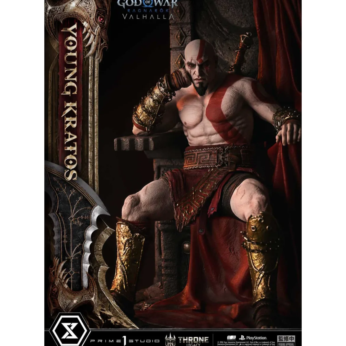 Prime 1 Studio - God of War: Ragnarok Valhalla - YOUNG KRATOS Bonus Version - Throne Legacy 1/3