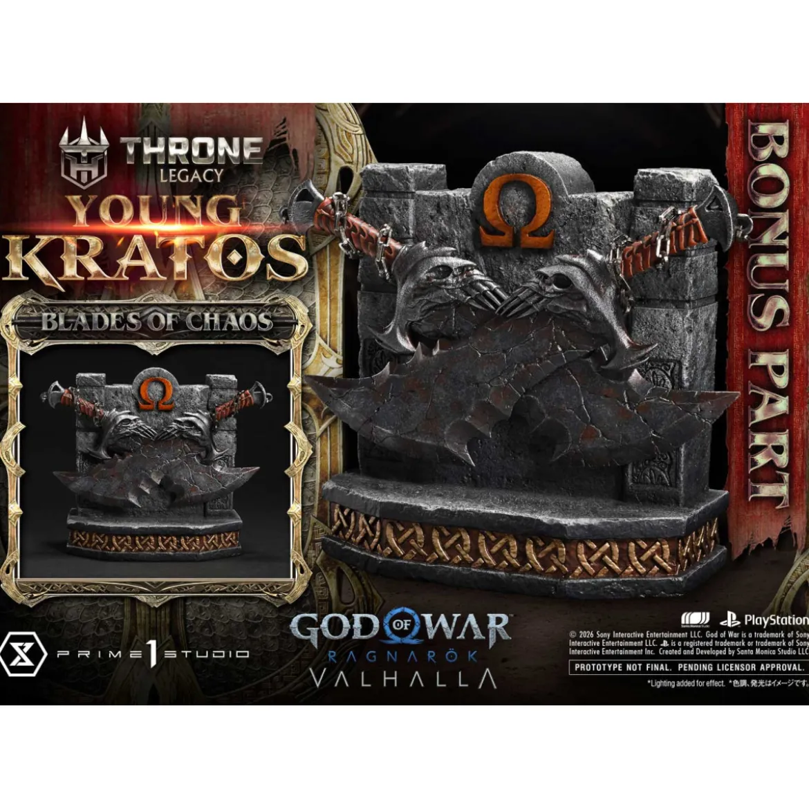 Prime 1 Studio - God of War: Ragnarok Valhalla - YOUNG KRATOS Bonus Version - Throne Legacy 1/3