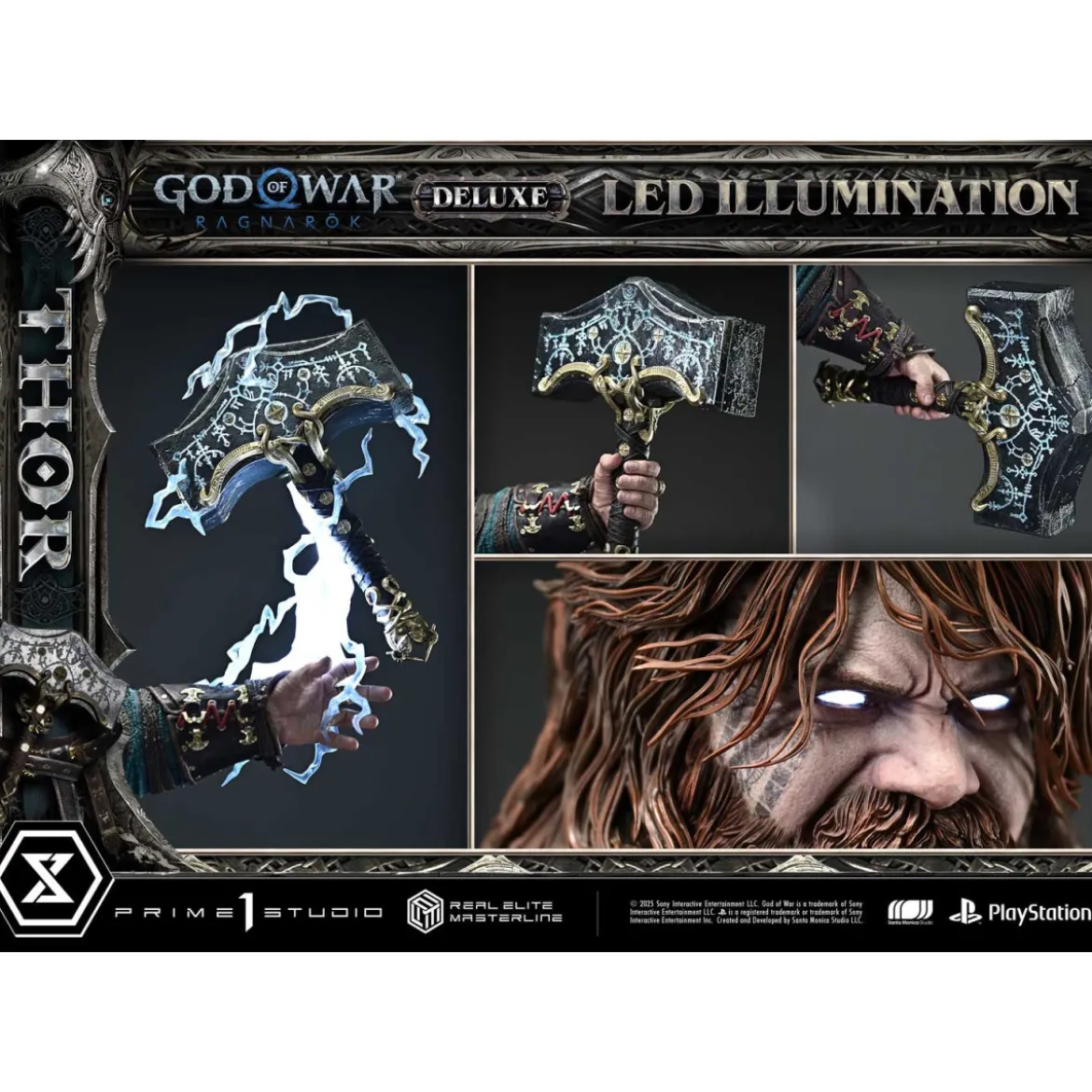 Prime 1 Studio - God of War: Ragnarok - Thor Deluxe Bonus Version - Real Elite Masterline Series 1/3