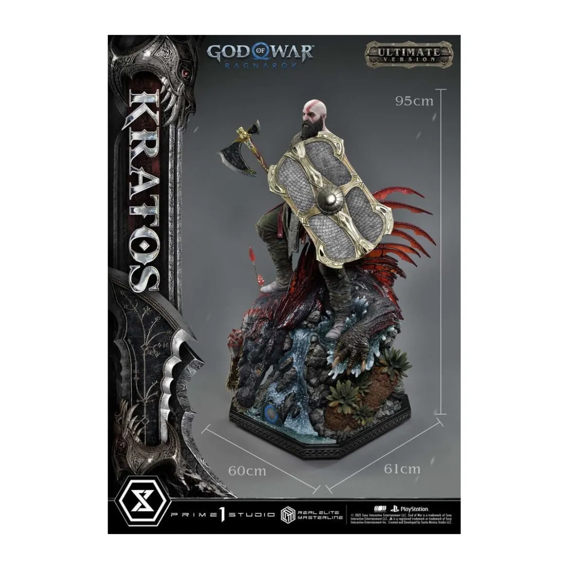 Prime 1 Studio - God of War: Ragnarok - Kratos Ultimate Bonus Version - Real Elite Masterline Series 1/3