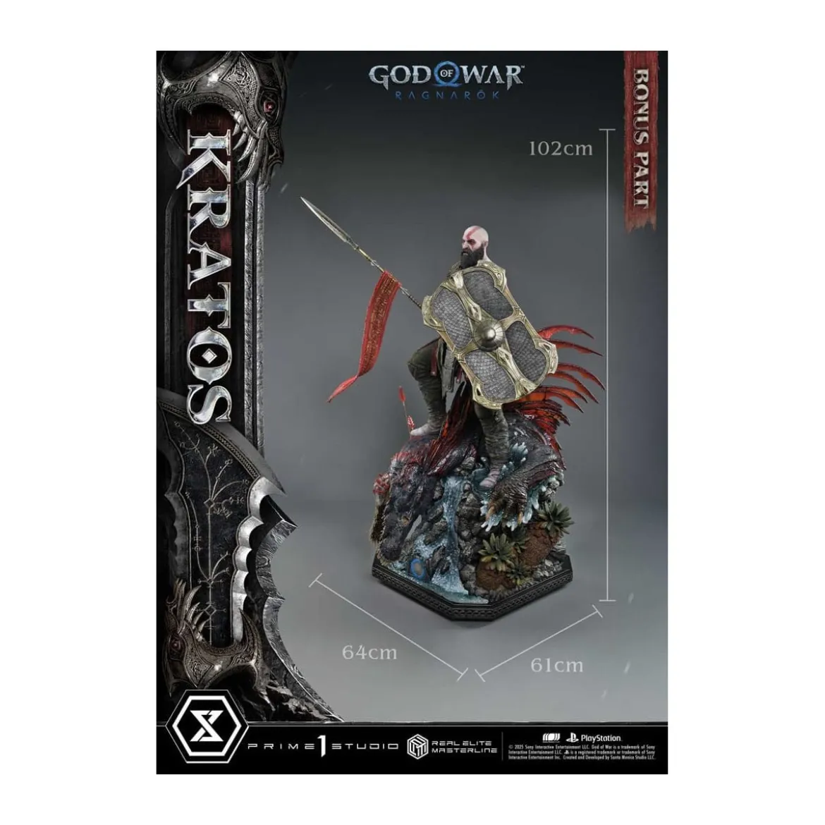 Prime 1 Studio - God of War: Ragnarok - Kratos Ultimate Bonus Version - Real Elite Masterline Series 1/3