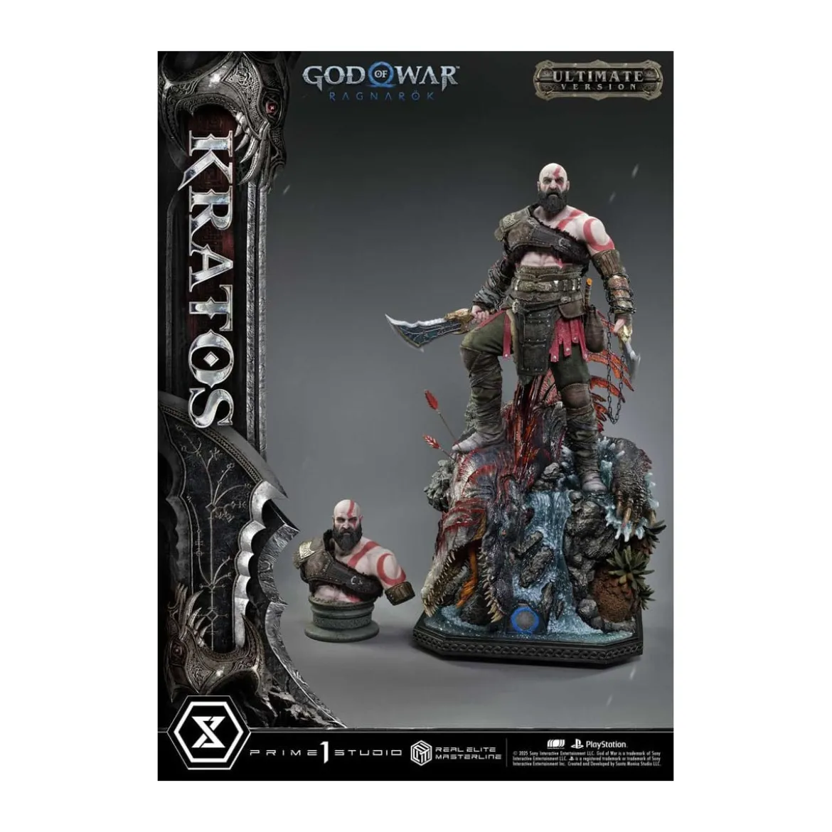 Prime 1 Studio - God of War: Ragnarok - Kratos Ultimate Bonus Version - Real Elite Masterline Series 1/3