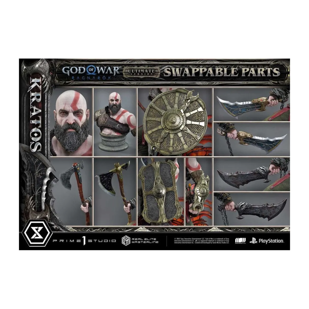 Prime 1 Studio - God of War: Ragnarok - Kratos Ultimate Bonus Version - Real Elite Masterline Series 1/3