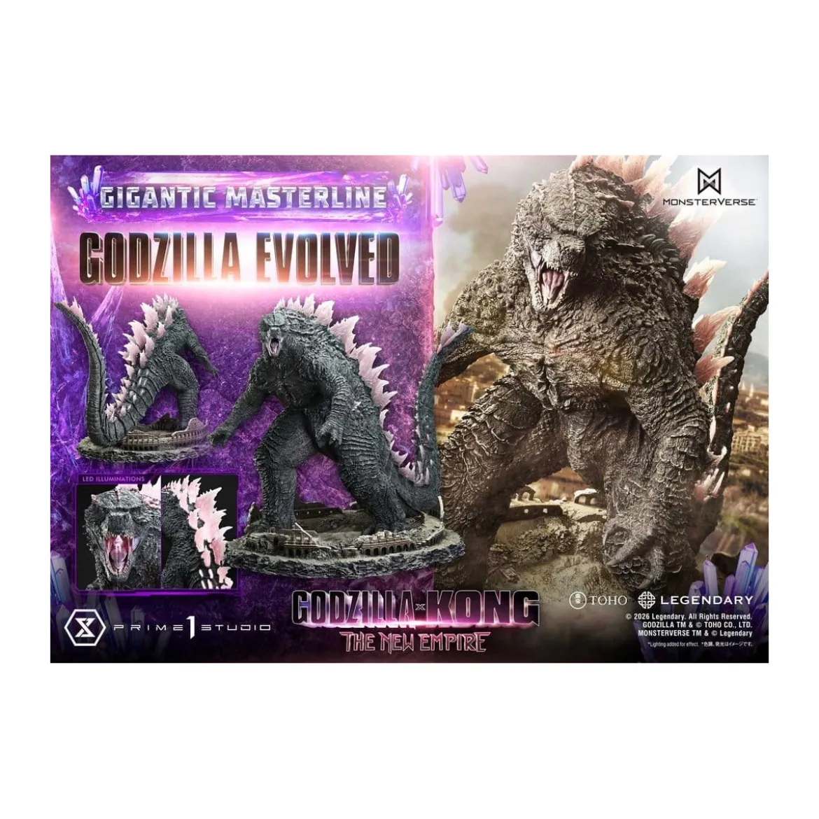 Prime 1 Studio - Godzilla Evolved Bonus Ver. - Godzilla x Kong: The New Empire Gigantic Masterline Series