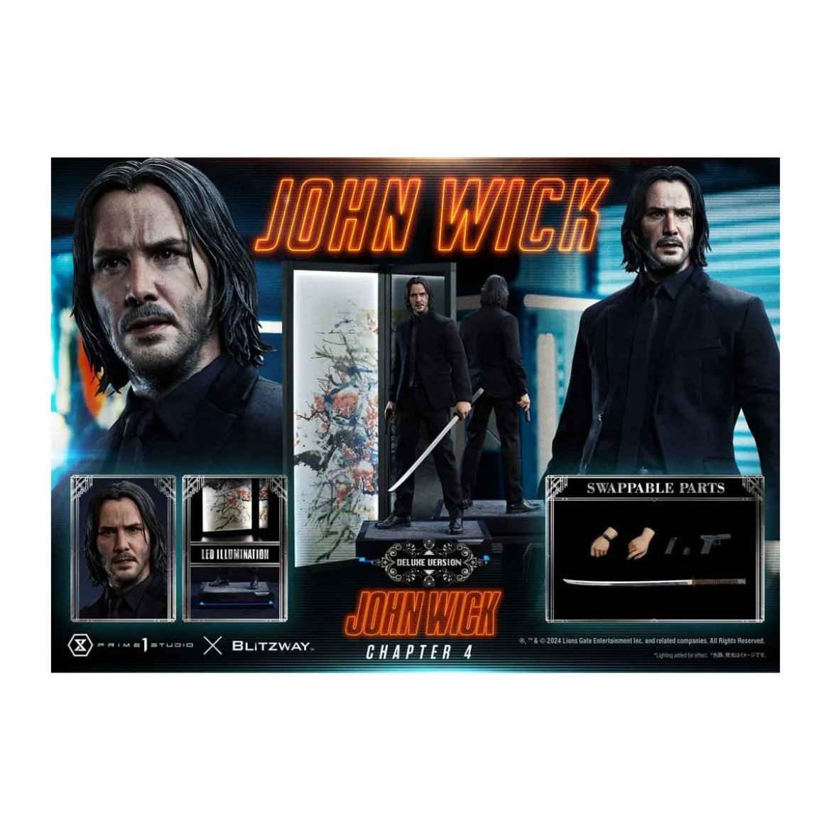 Prime 1 Studio - John Wick Chapter 4 1/4 John Wick Deluxe Bonus Version