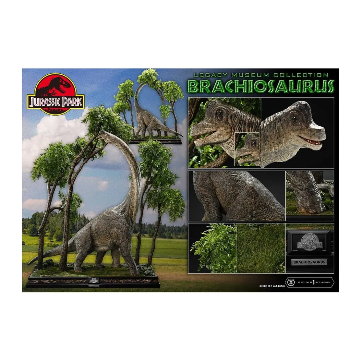 Prime 1 Studio - Jurassic Park - Brachiosaurus Legacy Museum Collection 1/15