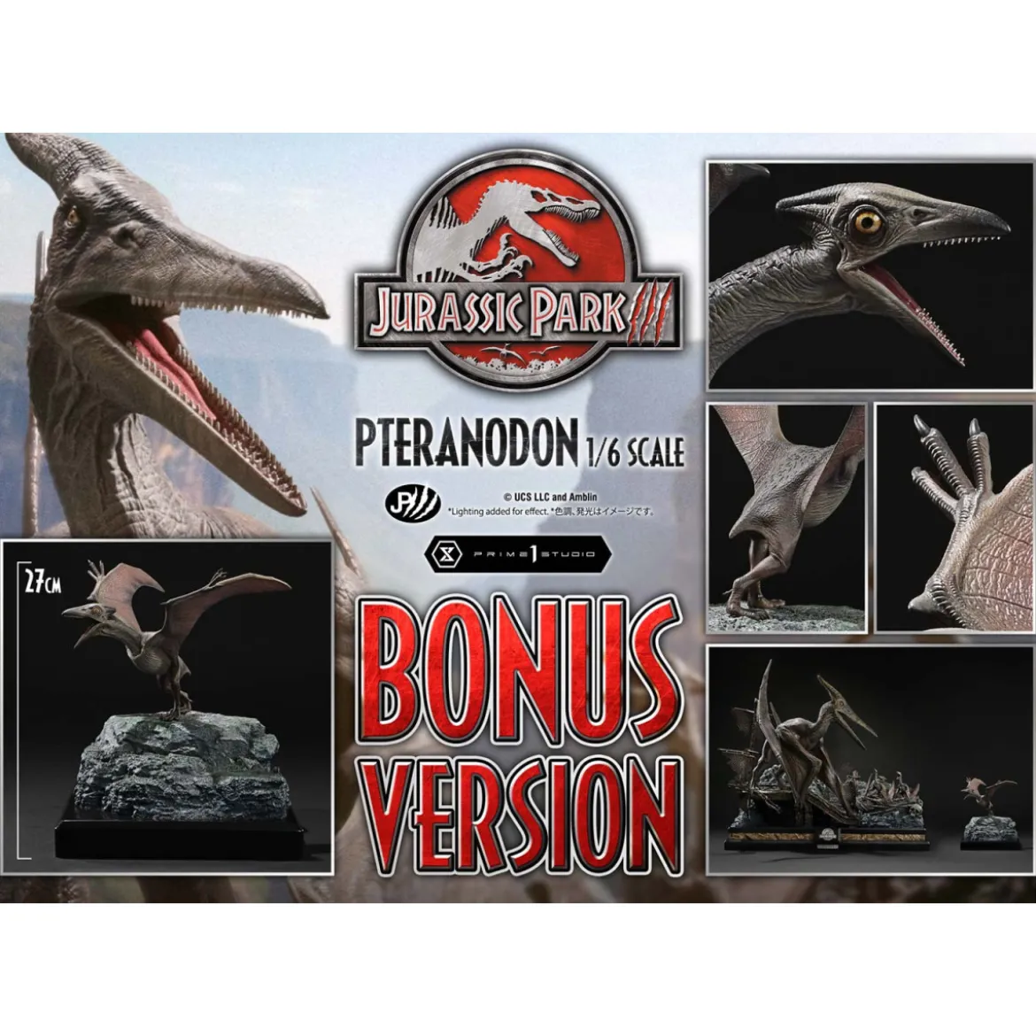 Prime 1 Studio - Jurassic Park III - Pteranodon Bonus Version Legacy Museum Collection 1/6