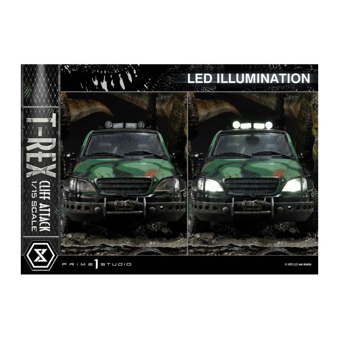 Prime 1 Studio - Jurassic Park: The Lost World - Cliff Attack Bonus Version Legacy Museum Collection 1/15
