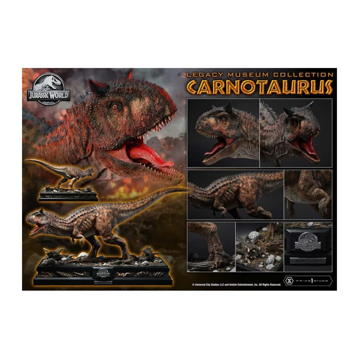 Prime 1 Studio - Jurassic World - Carnotaurus Legacy Museum Collection 1/15