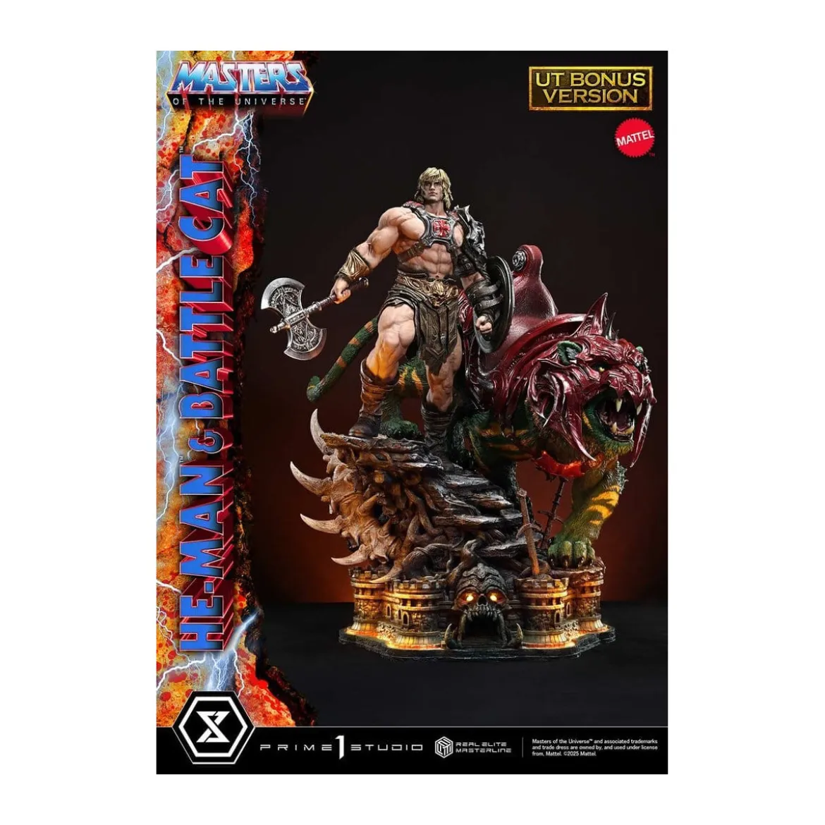 Prime 1 Studio - Masters of the Universe - He-Man & Battle Cat Ultimate Bonus Version - Real Elite Masterline Series 1/4