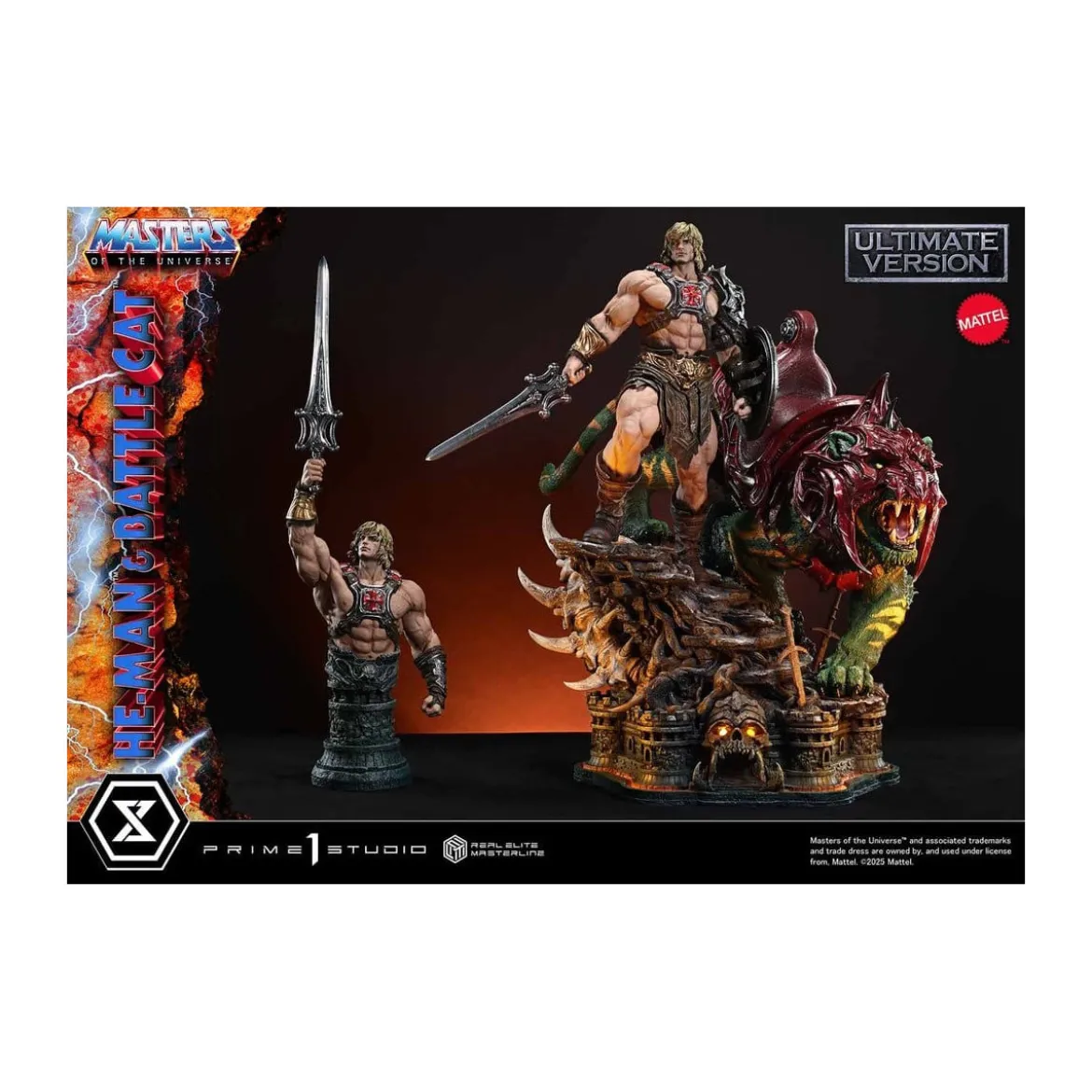 Prime 1 Studio - Masters of the Universe - He-Man & Battle Cat Ultimate Bonus Version - Real Elite Masterline Series 1/4