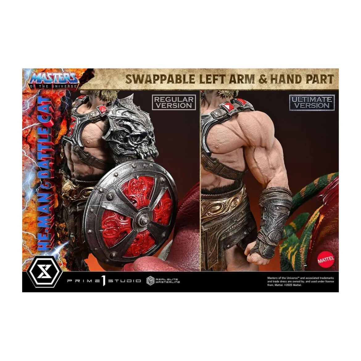 Prime 1 Studio - Masters of the Universe - He-Man & Battle Cat Ultimate Bonus Version - Real Elite Masterline Series 1/4