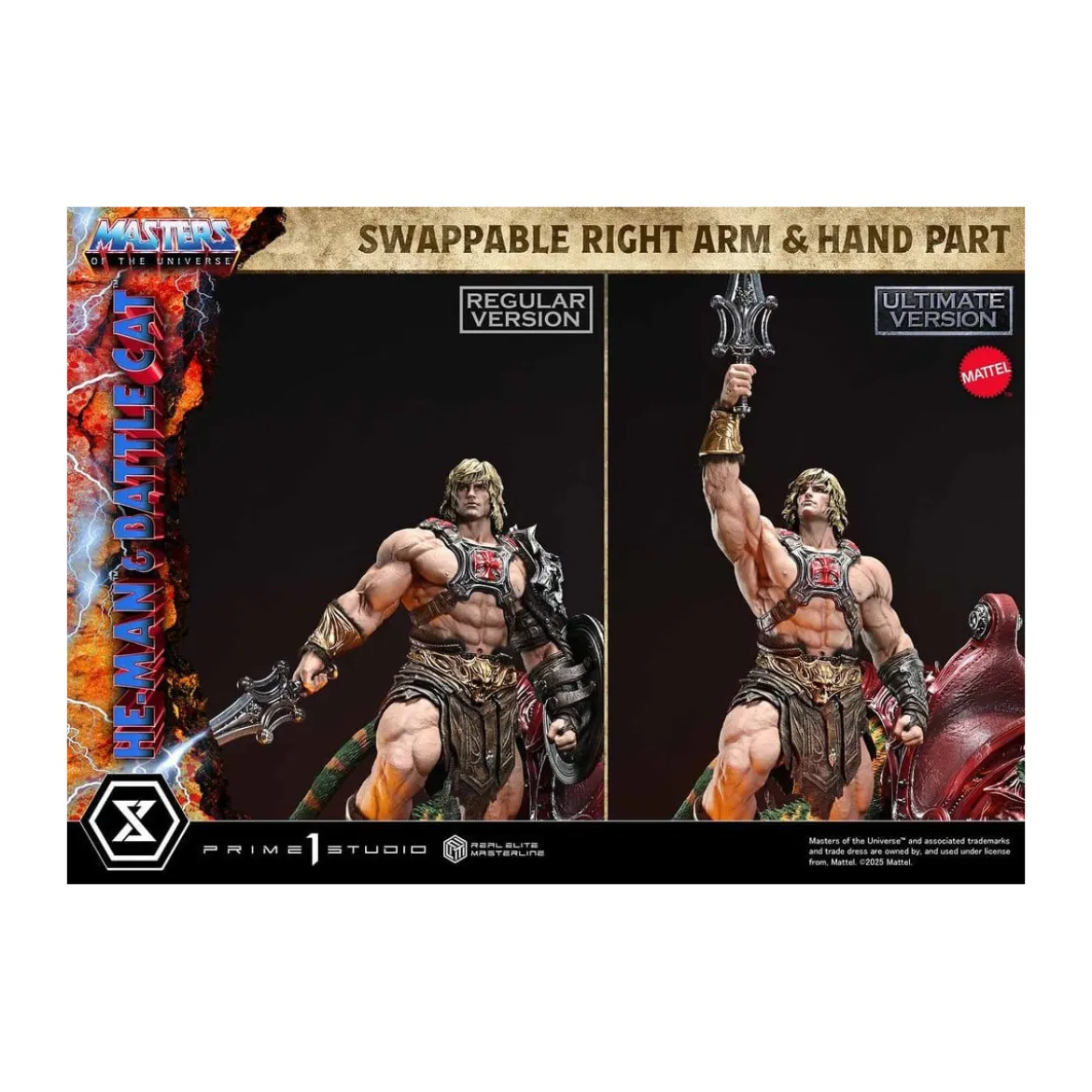 Prime 1 Studio - Masters of the Universe - He-Man & Battle Cat Ultimate Version - Real Elite Masterline Series 1/4