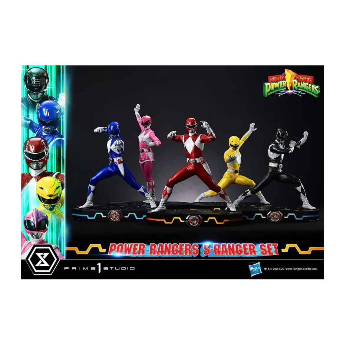 Prime 1 Studio - Mighty Morphin Power Rangers Premium Masterline Set de 5 statuettes 1/4 Deluxe Version Bonus