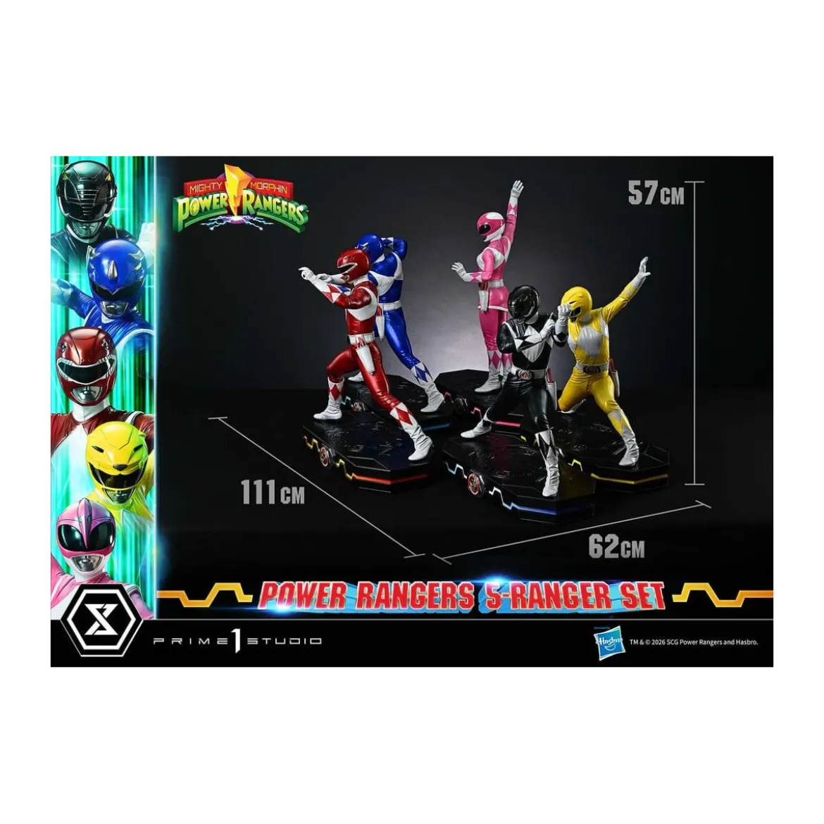 Prime 1 Studio - Mighty Morphin Power Rangers Premium Masterline Set de 5 statuettes 1/4 Deluxe Version Bonus