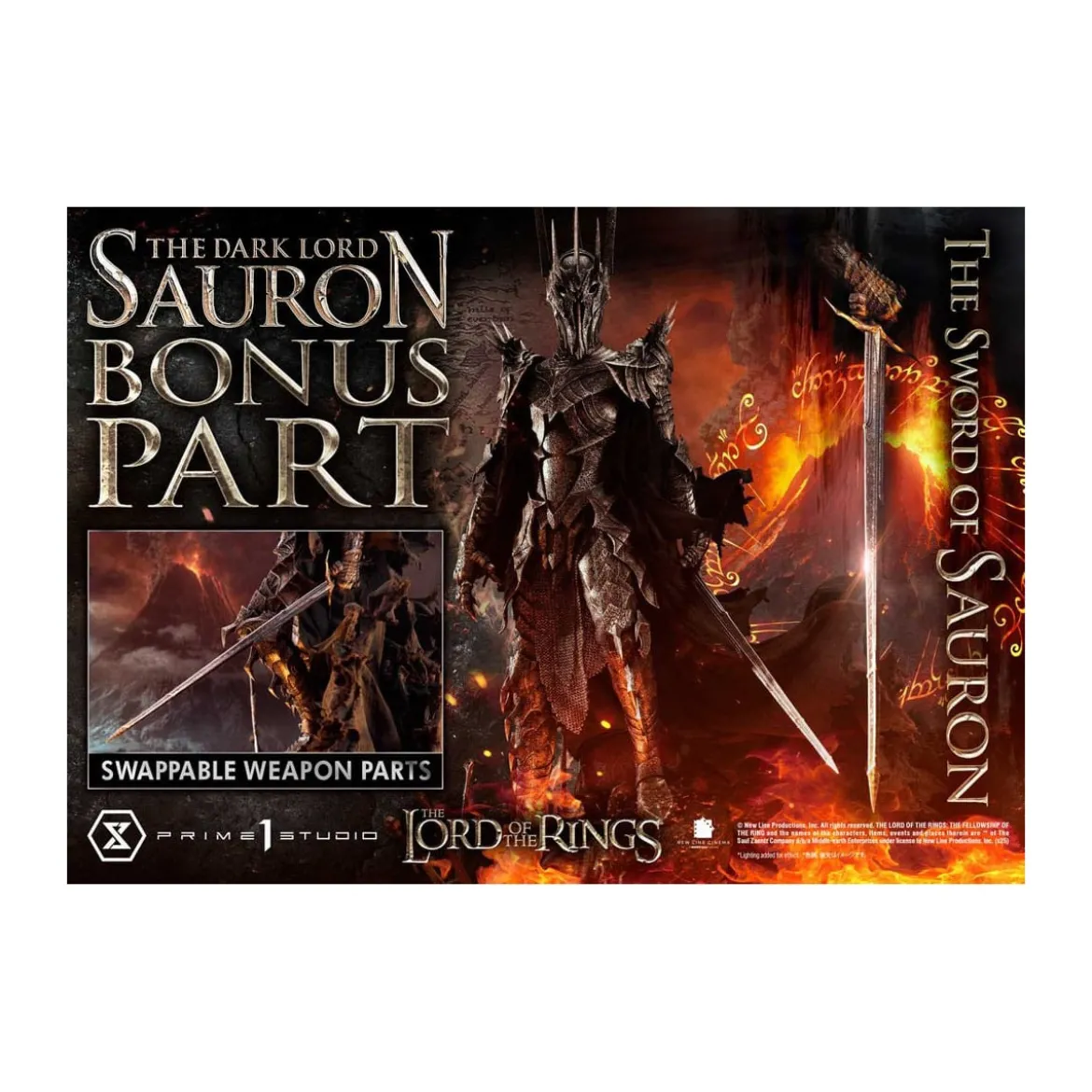 Prime 1 Studio - Museum Masterline Series 1/3 The Dark Lord Sauron Bonus Version - Le Seigneur des Anneaux