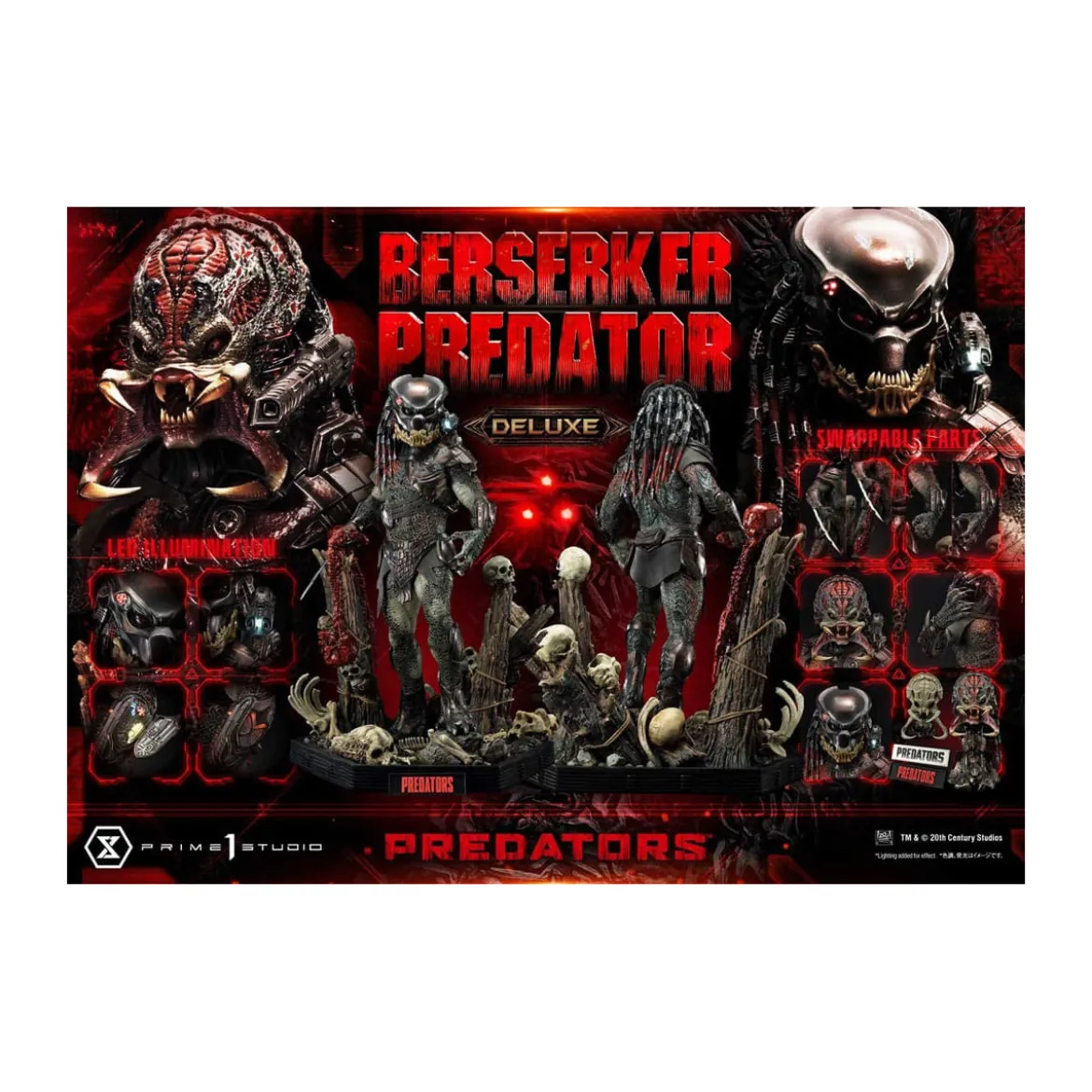 Prime 1 Studio - Predators - Berserker Predator Deluxe Bonus Version Premium Masterline Series 1/3