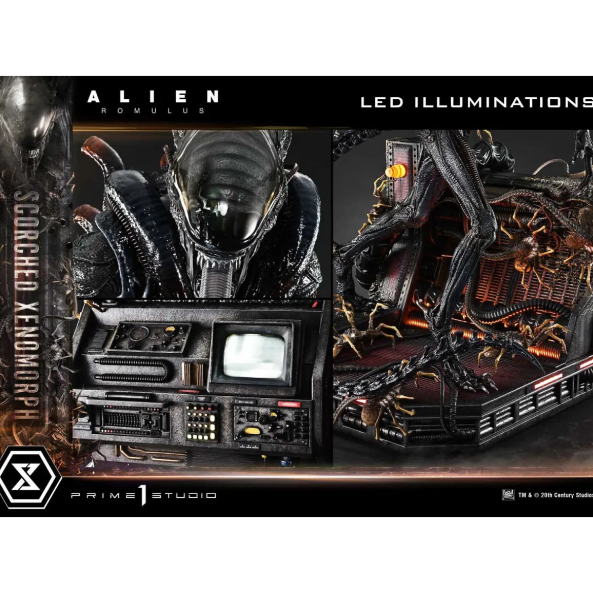 Prime 1 Studio - Scorched Xenomorph DX Bonus Version 1/3 - Alien: Romulus Museum Masterline XL
