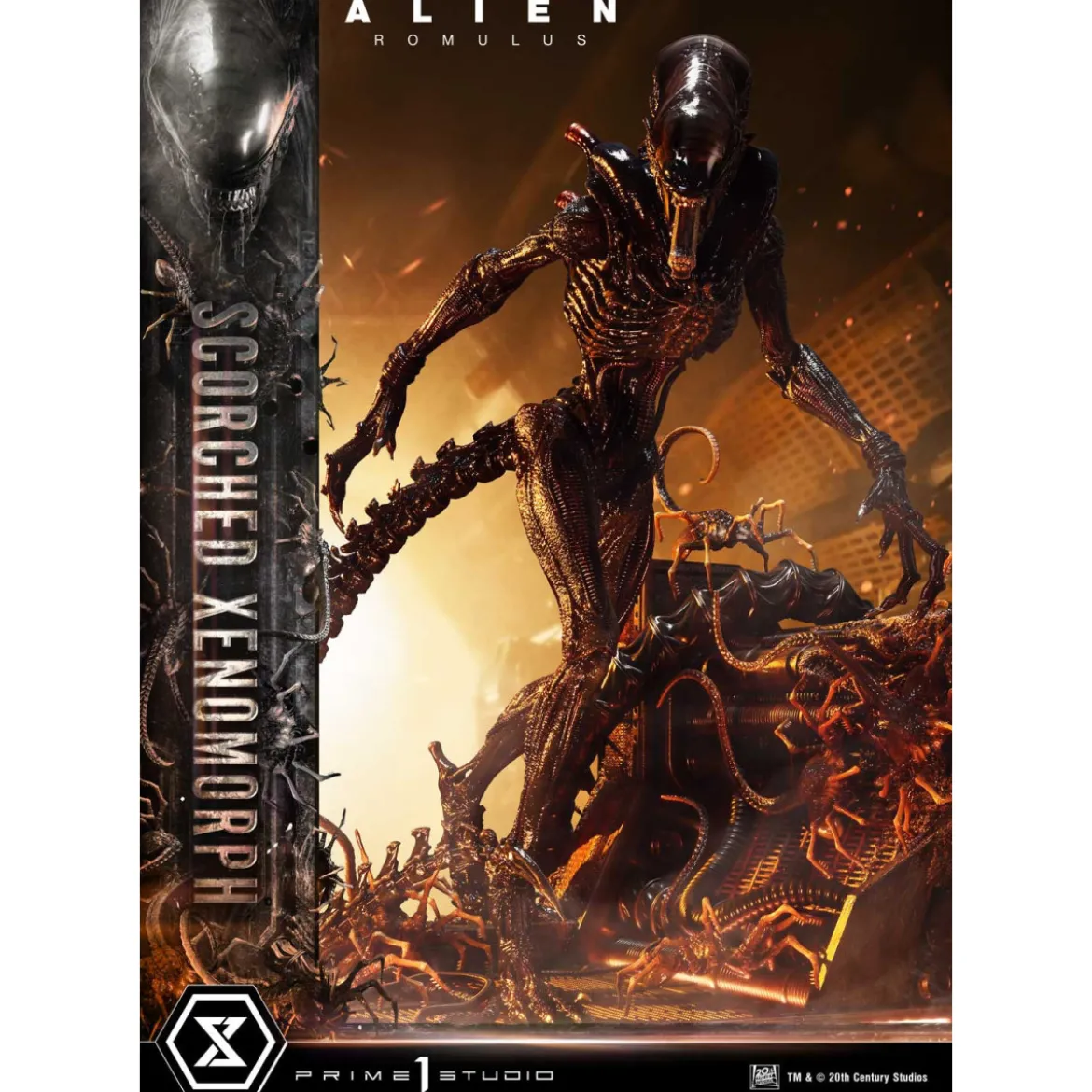 Prime 1 Studio - Scorched Xenomorph DX Bonus Version 1/3 - Alien: Romulus Museum Masterline XL