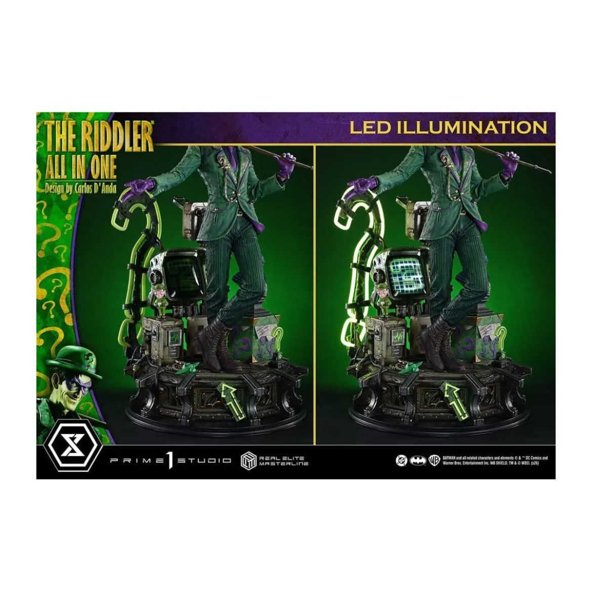 Prime 1 Studio - The Riddler All In One (Design by Carlos D'Anda) - Real Elite Masterline Series 1/3