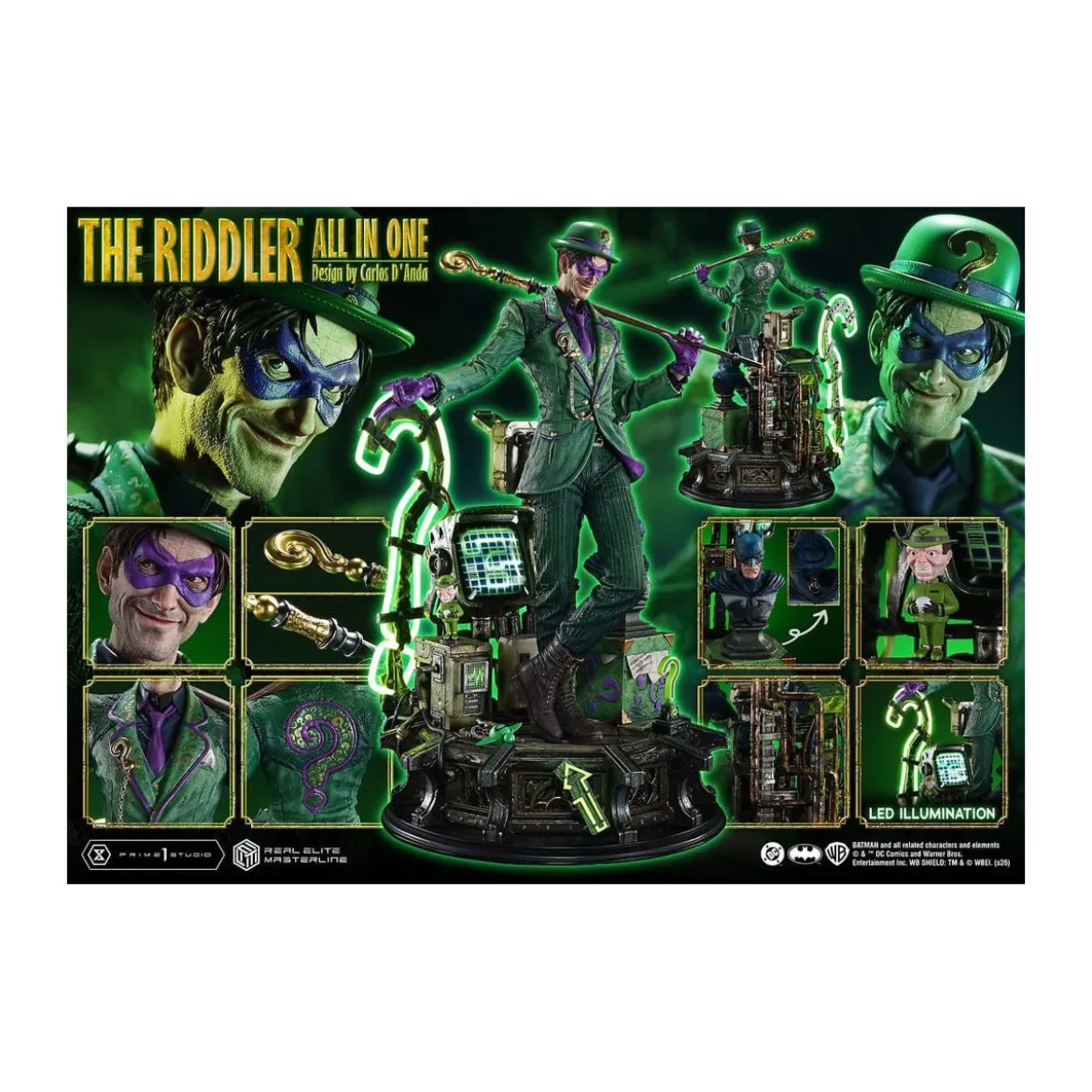 Prime 1 Studio - The Riddler All In One (Design by Carlos D'Anda) - Real Elite Masterline Series 1/3