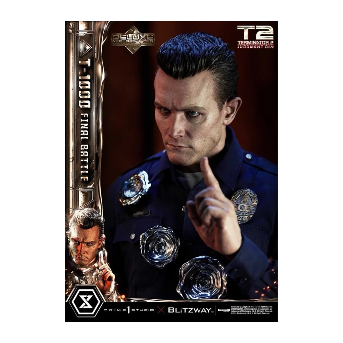 Prime 1 - Terminator 2 Judgment Day T-1000 Final Battle Deluxe Bonus Version - Museum Masterline Series 1/3