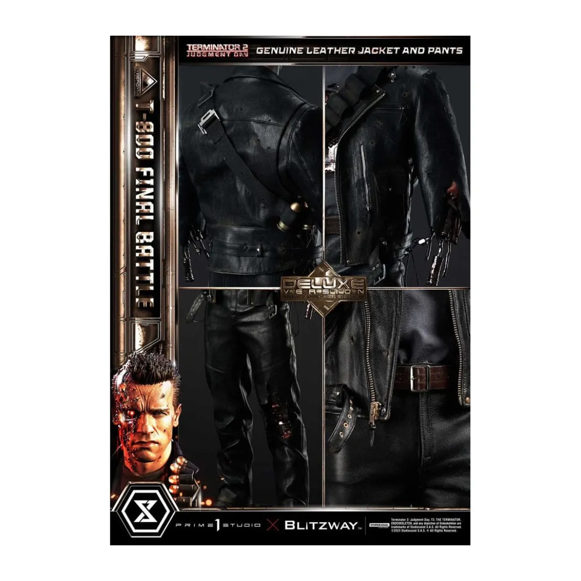 Prime 1 - Terminator 2 Judgment Day T-800 Final Battle Deluxe Bonus Version - Museum Masterline Series 1/3