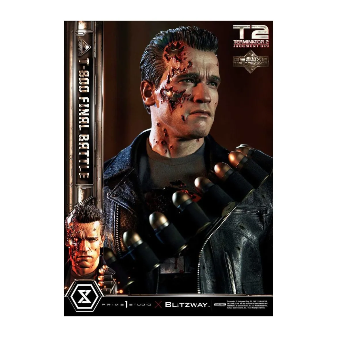 Prime 1 - Terminator 2 Judgment Day T-800 Final Battle Deluxe Bonus Version - Museum Masterline Series 1/3