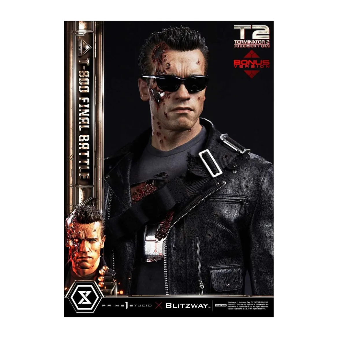 Prime 1 - Terminator 2 Judgment Day T-800 Final Battle Deluxe Bonus Version - Museum Masterline Series 1/3