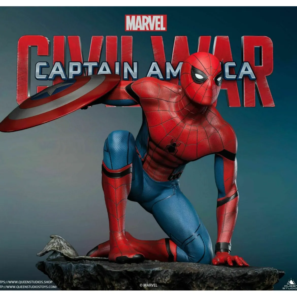 Queen Studios - Spider-Man 1/4 statue Premium Edition - Captain America: Civil War