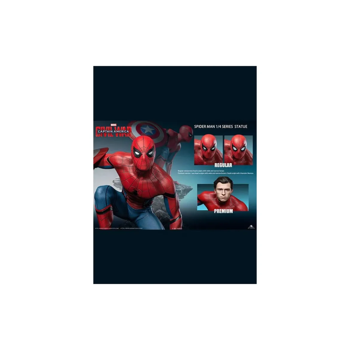 Queen Studios - Spider-Man 1/4 statue Premium Edition - Captain America: Civil War