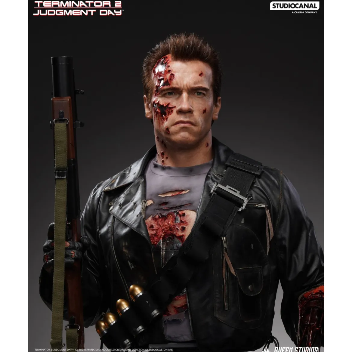 Queen Studios - T-800 Battle Damaged Life-Size Bust - Terminator 2