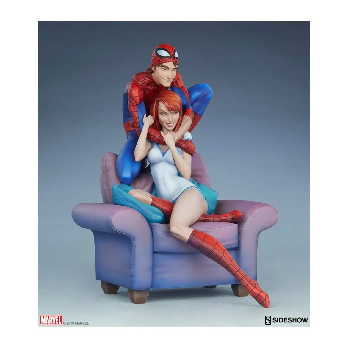 Sideshow - Marvel - Spider-Man & Mary Jane by J. Scott Campbell - 32 cm