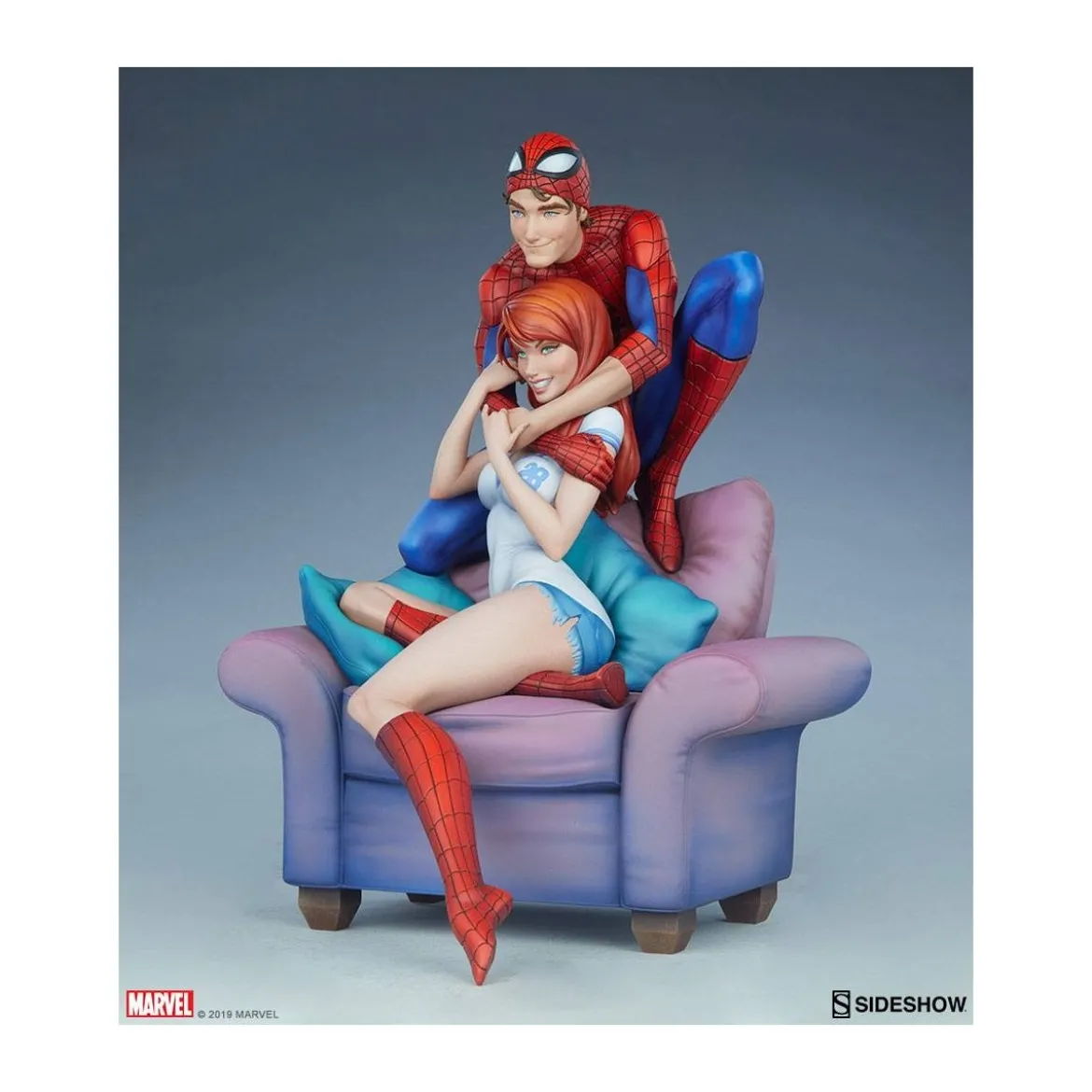 Sideshow - Marvel - Spider-Man & Mary Jane by J. Scott Campbell - 32 cm