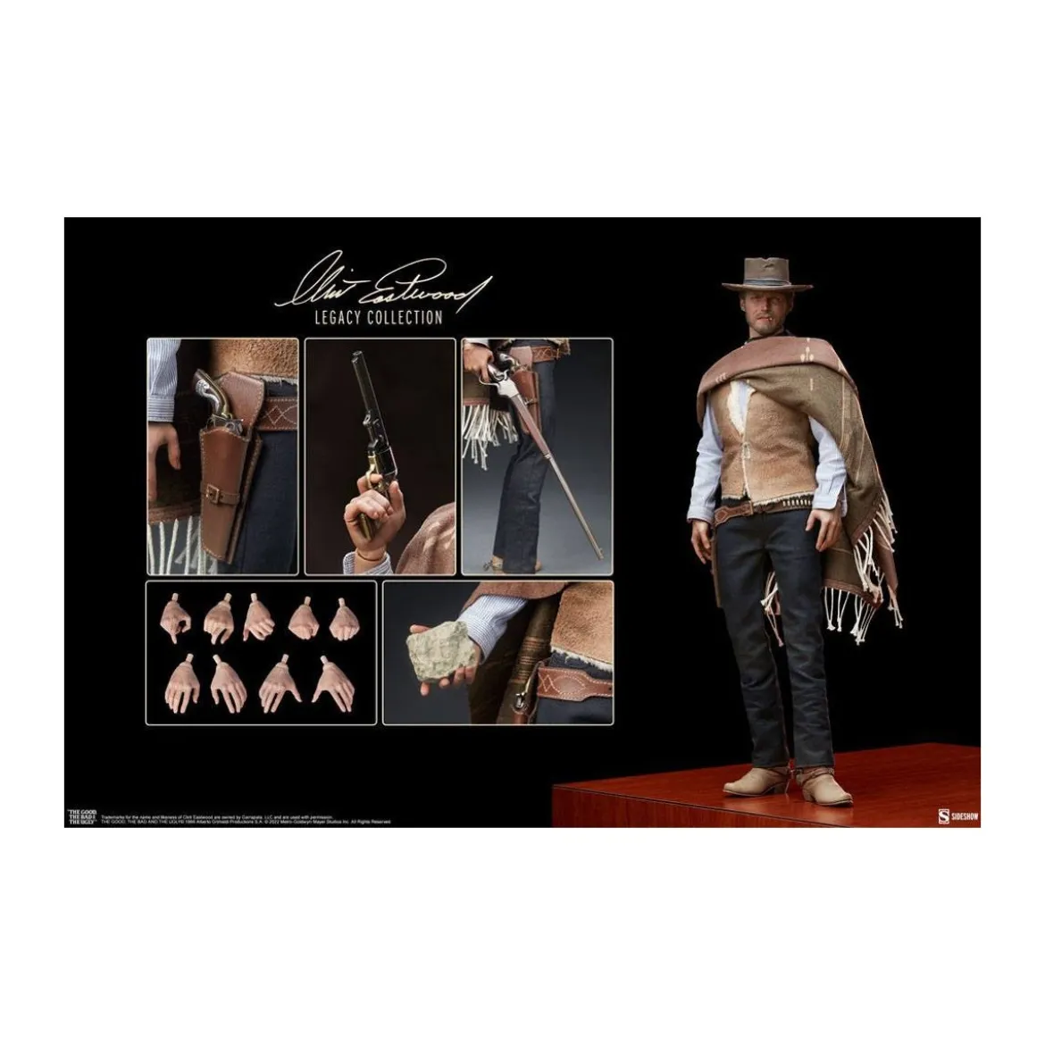 Sideshow - The Man With No Name figurine 1/6 - The Good, the Bad and the Ugly - Le Bon, la Brute et le Truand